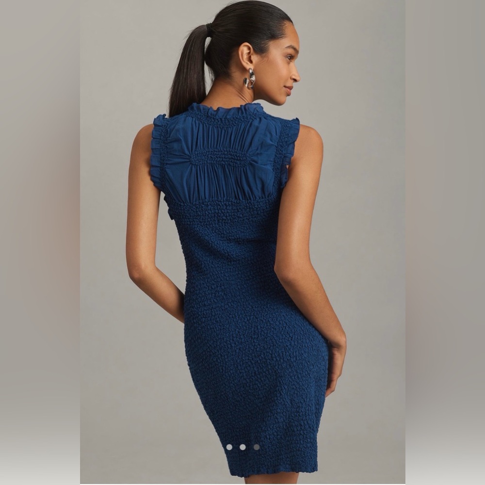 Anthropologie Ruffle-Trim Textured
Mini Dress - Picture 2 of 4
